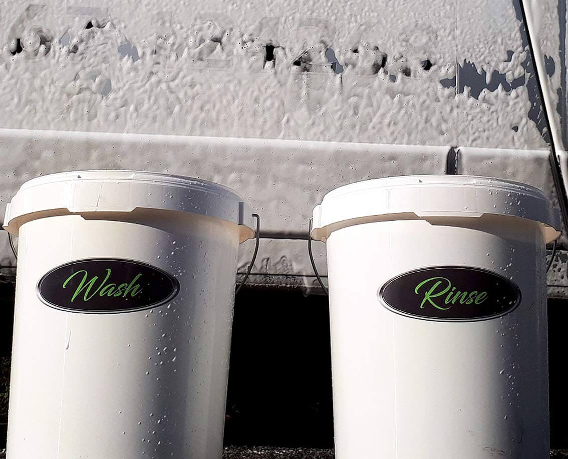 two bucket car washing